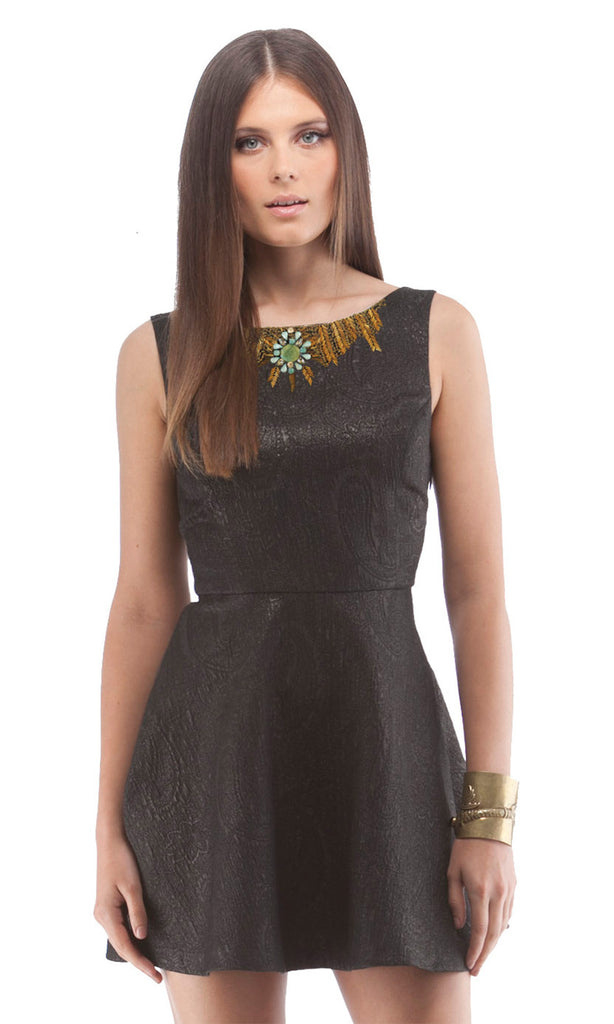 Beaded Neck Party Dress