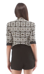 Crop Jacket With Beaded Trim