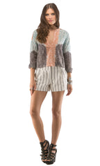 Cropped Long Sleeve Blouse