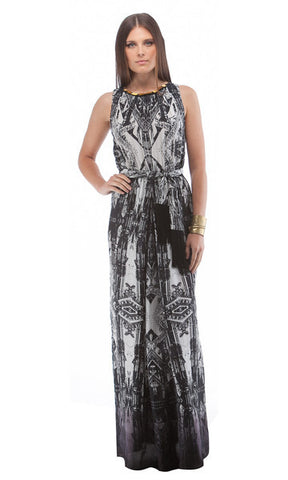Sleeveless Tie Back Maxi