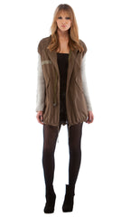 Army Jacket with Cableknit Sleeve