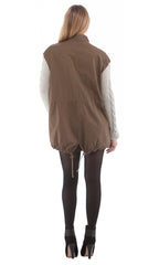 Army Jacket with Cableknit Sleeve