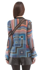 Bell Sleeve Blouse with Soutache