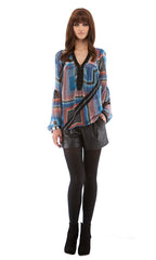 Bell Sleeve Blouse with Soutache