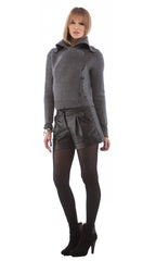 Boiled Wool Cropped Trench