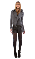 Boiled Wool Cropped Trench