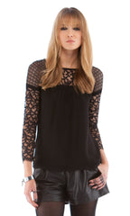 Contrast Lace Blouse