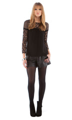 Contrast Lace Blouse