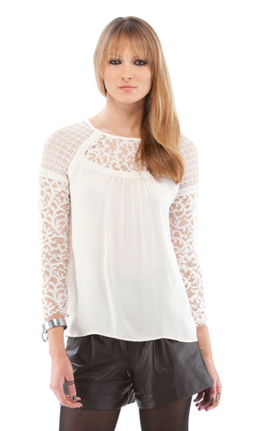 Contrast Lace Blouse
