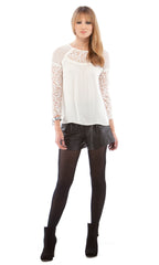 Contrast Lace Blouse