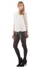 Contrast Lace Blouse