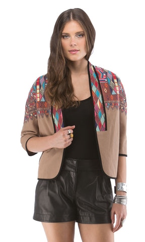 Cropped Embroidered Jacket