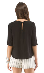Cut-Out Embroidered Tee