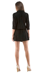 Drawstring Shirt Dress