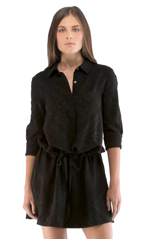 Drawstring Shirt Dress