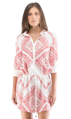 Drawstring Shirt Dress