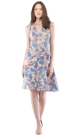 Paisley Drop Waist Dress
