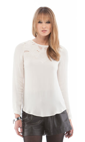 Embroidered Yoke Blouse