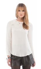 Embroidered Yoke Blouse