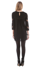 cut out embroidered shift dress
