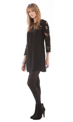 cut out embroidered shift dress