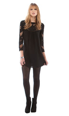 cut out embroidered shift dress