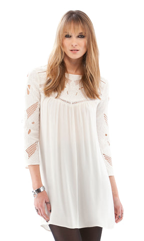 Embroidered Yoke Mini