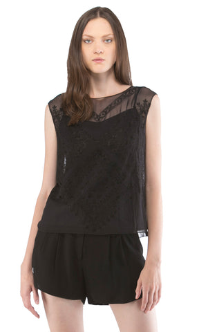 Embellished Shell Tank