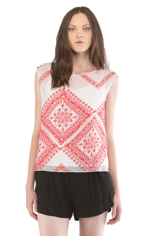 Embellished Shell Tank