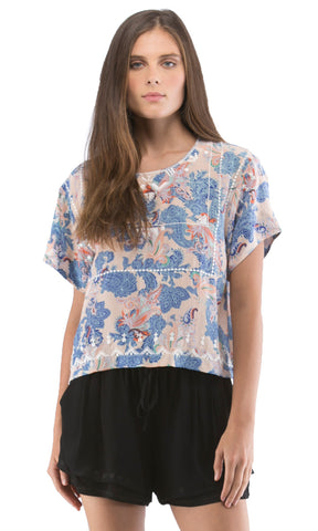 Paisley Embellished Tee