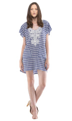 Embroidered Mini Caftan