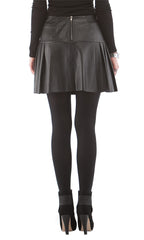 Faux Leather Pleated Mini