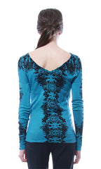 FEATHER PRINT PULLOVER