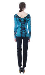 FEATHER PRINT PULLOVER