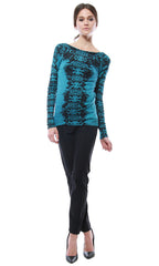 FEATHER PRINT PULLOVER