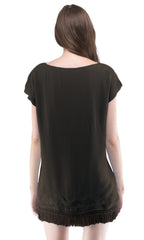 Embroidered Fringe Shift