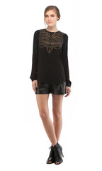 Heatstud Button Back Blouse