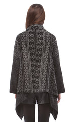 Ikat Draped Jacket