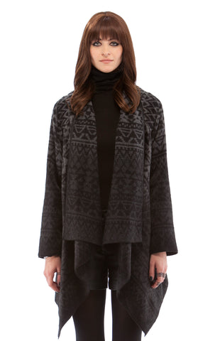 Ikat Draped Jacket