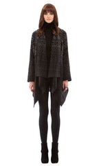 Ikat Draped Jacket