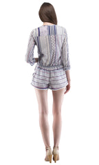 Indigo Stripe Romper