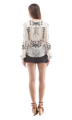 INSET BELL SLEEVE BLOUSE