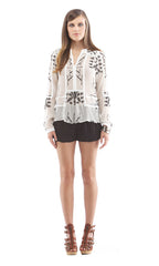 INSET BELL SLEEVE BLOUSE