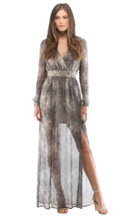 Long Sleeve Maxi With Slit