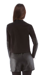 Leather Sleeve Jacket