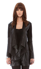 Leather Sleeve Jacket