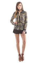 LONG SLEEVE INSET BLOUSE