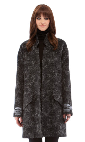 Melton Jacket with Embroidery