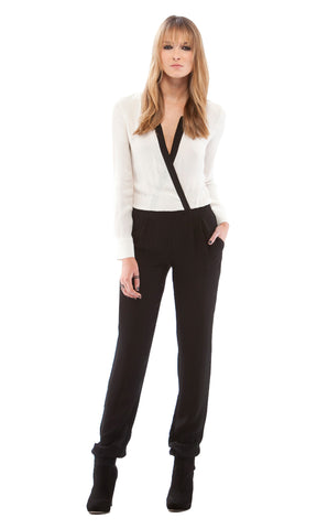Notched Collar Jumpsuit