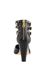 PAXTON THREE STRAP LEATHER PUMP